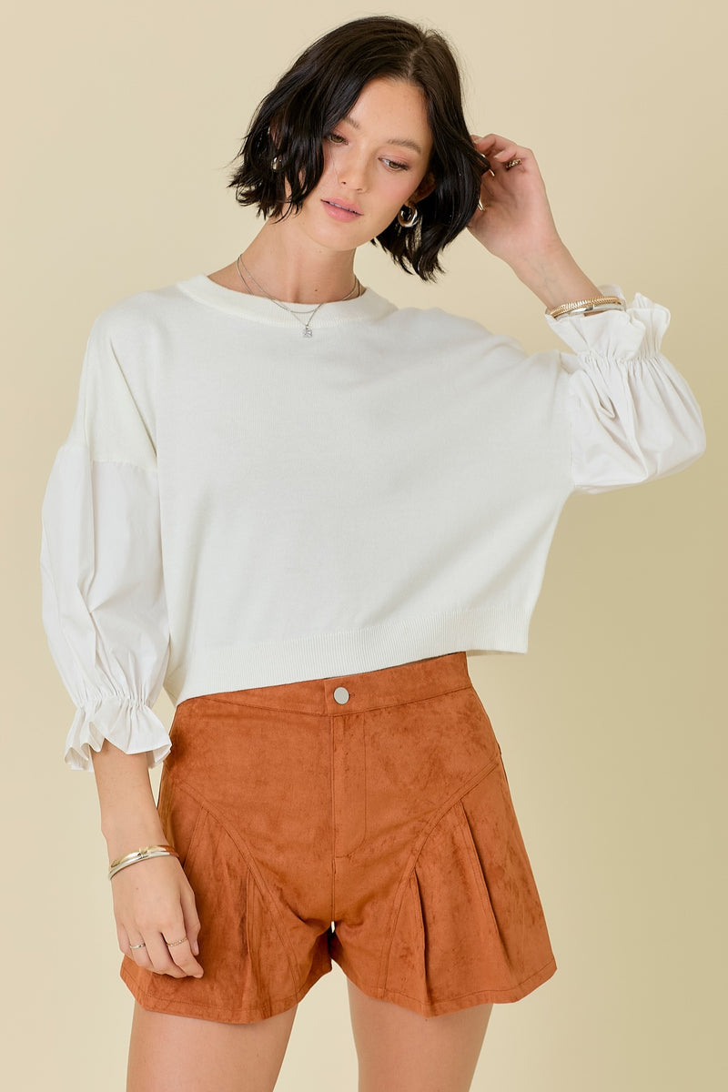 'Waste No Time' Sweater Top