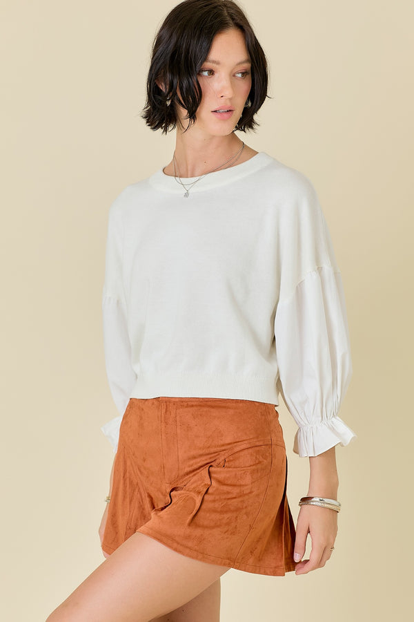 'Waste No Time' Sweater Top