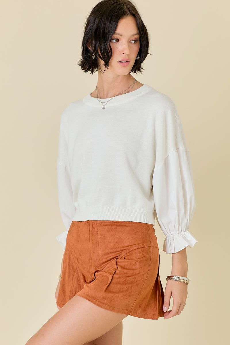'Waste No Time' Sweater Top