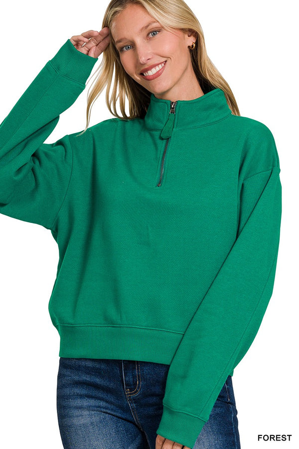 Half Zip Sweatshirt - Forest