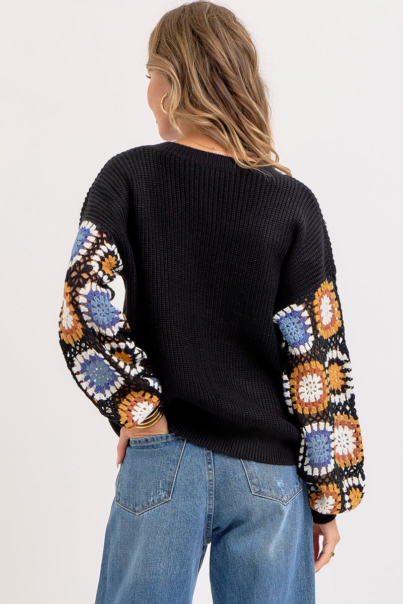 'Crochet All Day' Sweater
