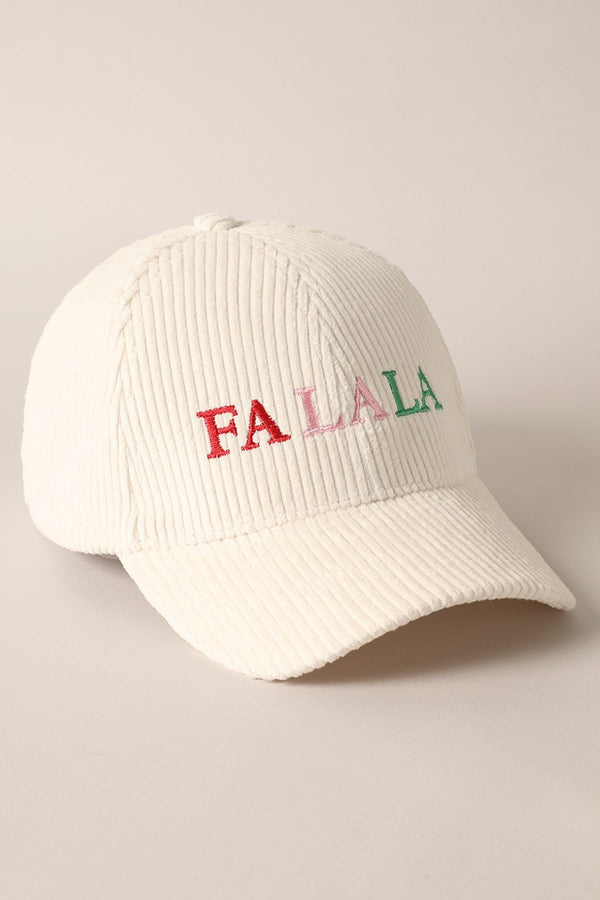 'Fa La La' Embroidered Hat