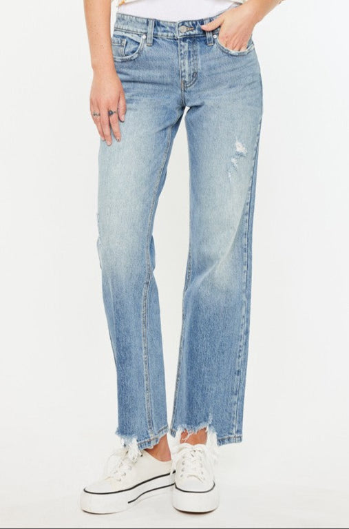 'Common Ground' Mid Rise Straight Leg Jean