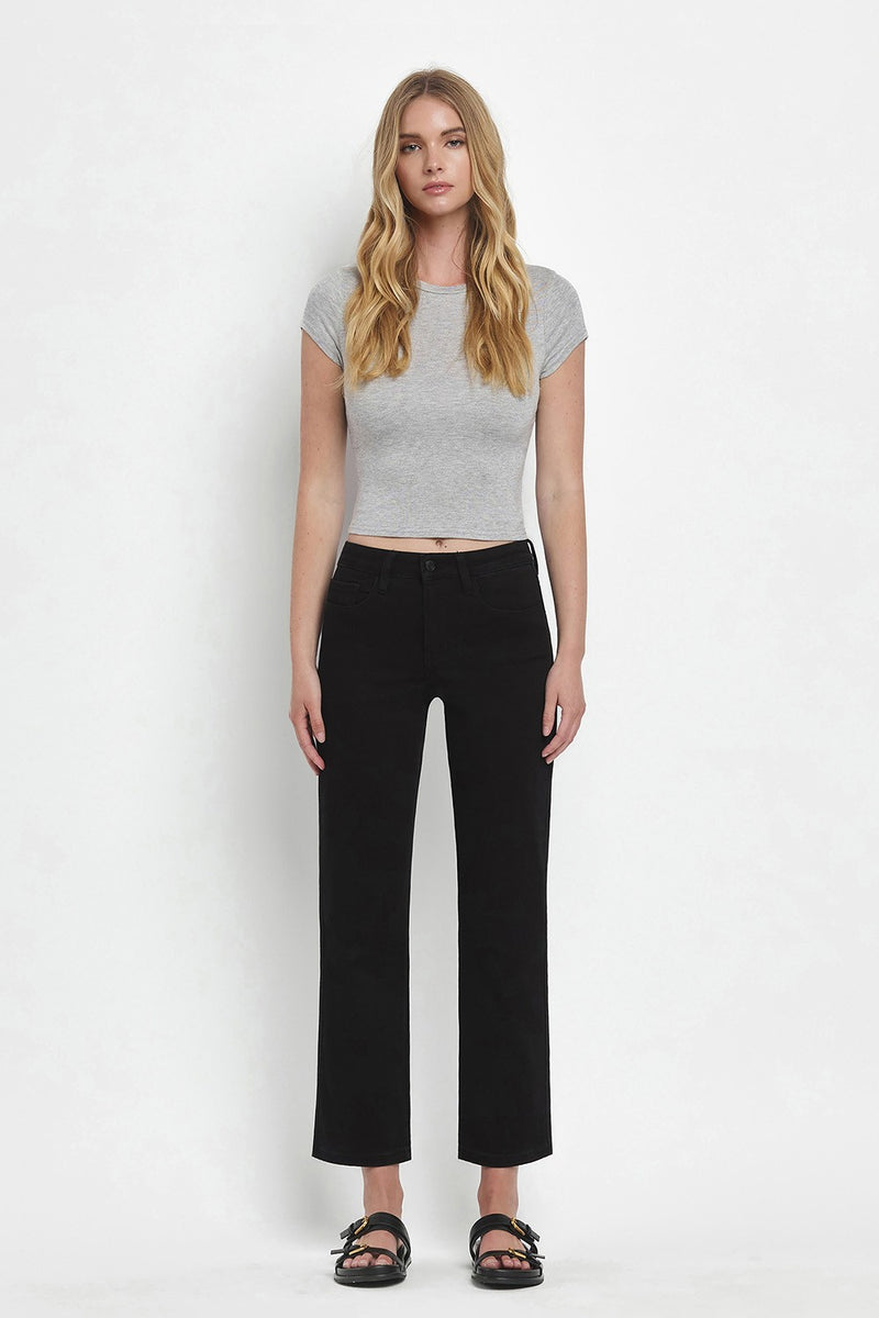 High Rise Ankle Straight Jeans | Vervet