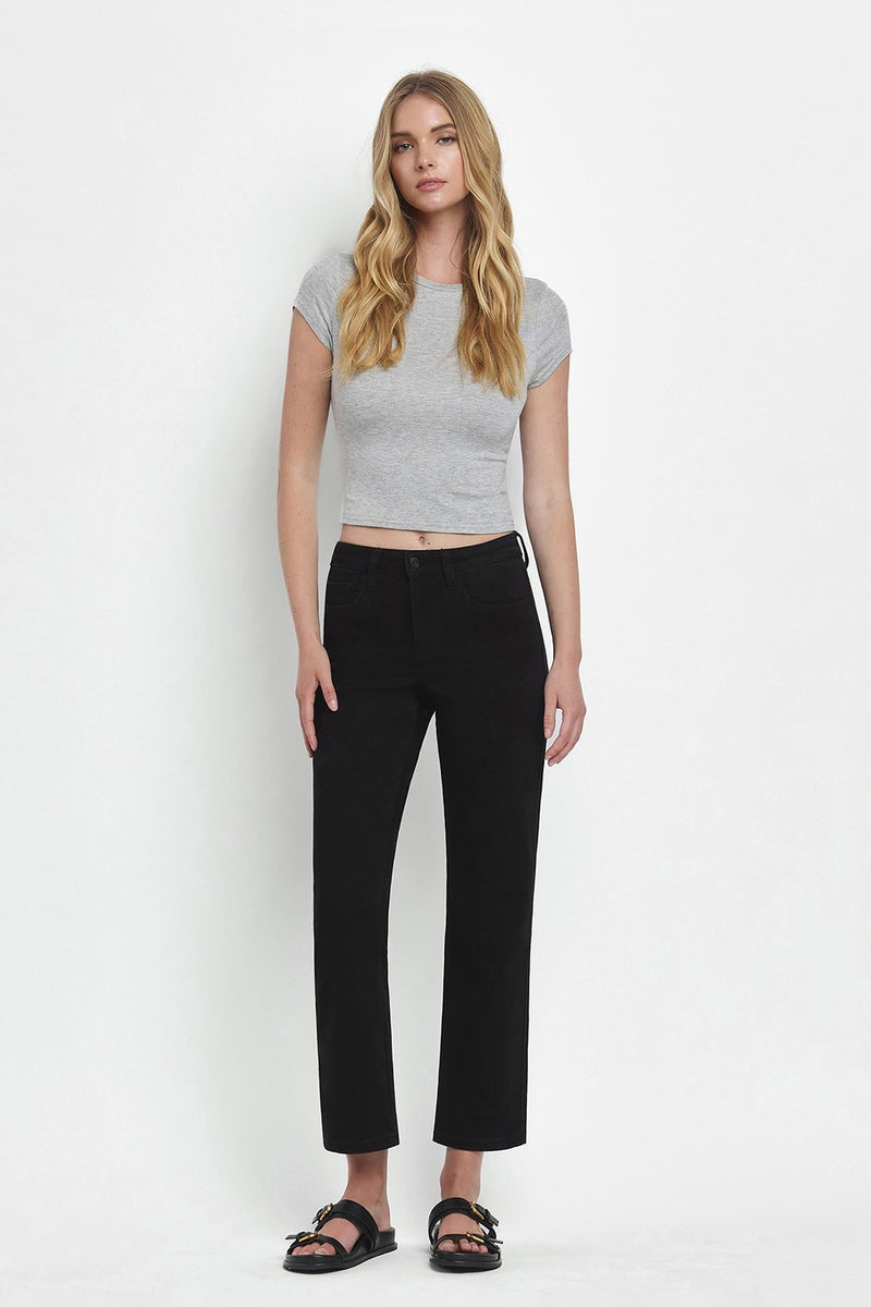 High Rise Ankle Straight Jeans | Vervet