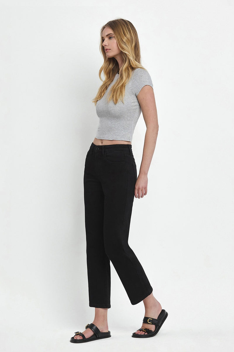High Rise Ankle Straight Jeans | Vervet