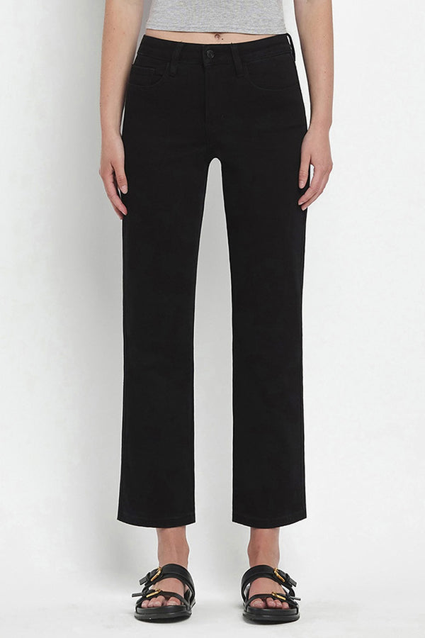 High Rise Ankle Straight Jeans | Vervet