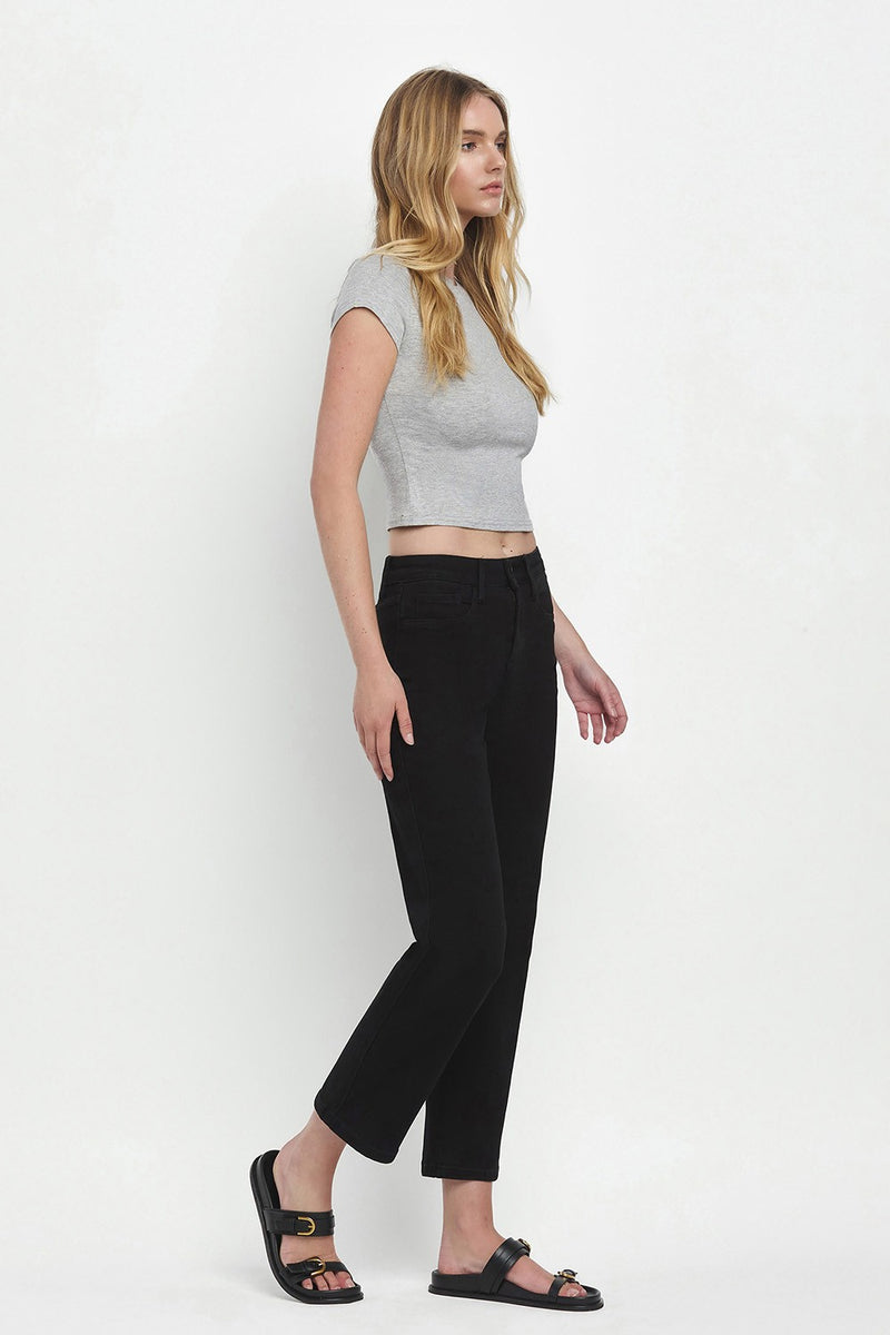 High Rise Ankle Straight Jeans | Vervet