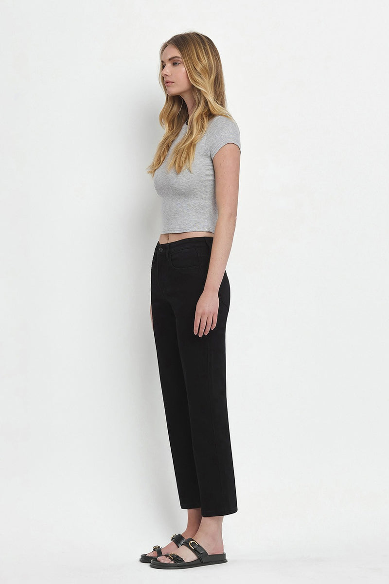 High Rise Ankle Straight Jeans | Vervet