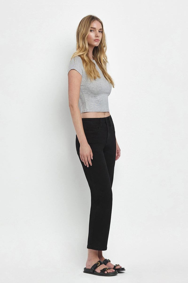 High Rise Ankle Straight Jeans | Vervet