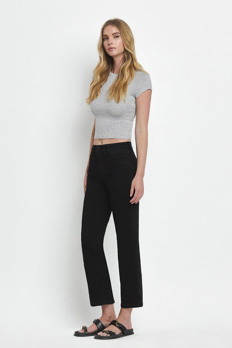 High Rise Ankle Straight Jeans | Vervet