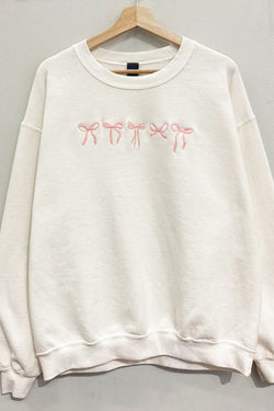 Bow Embroidered Sweatshirt