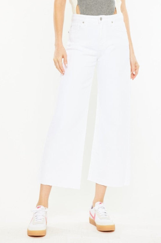 'Rise Up' High Rise Crop Wide Leg Jean