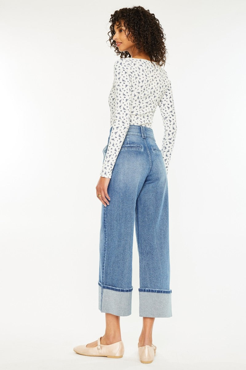90's Cropped Wide Leg Jean