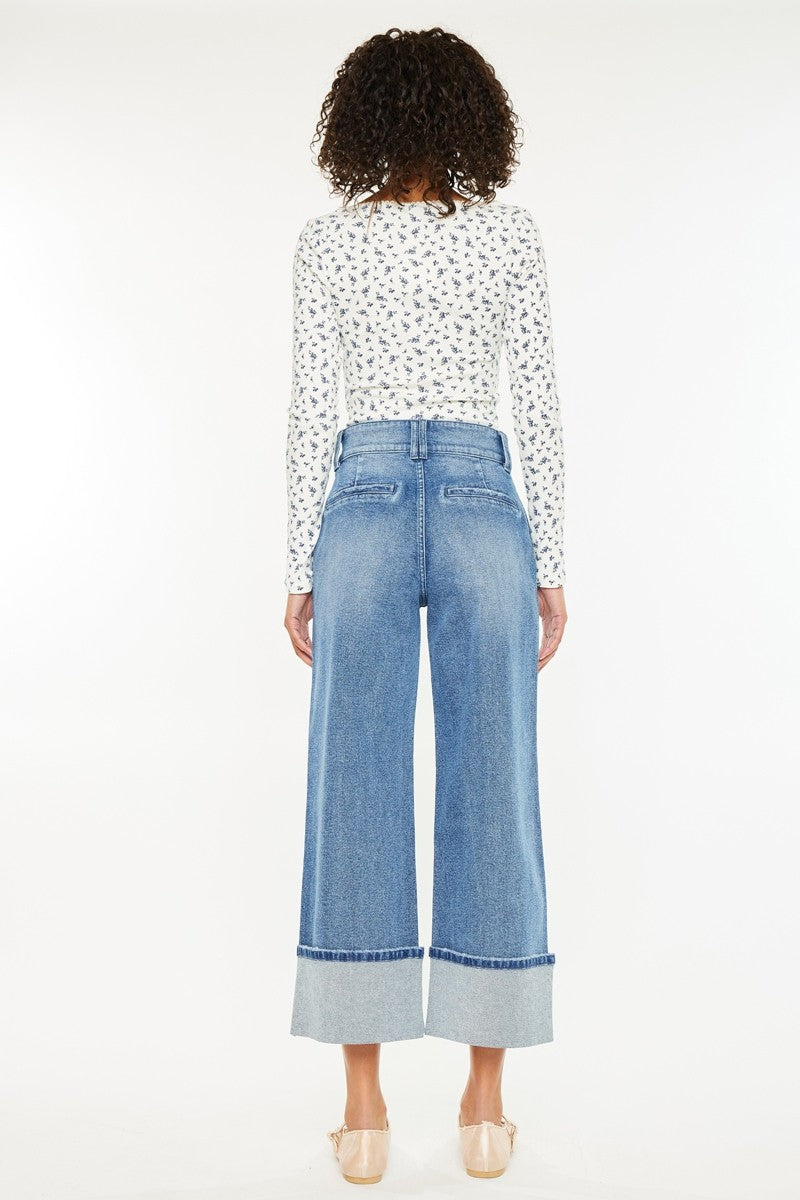 90's Cropped Wide Leg Jean