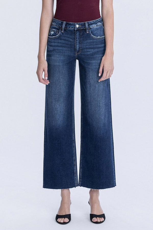 Tummy Control High Rise Wide Leg Jeans | Vervet