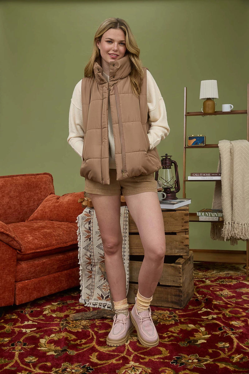 Puffer Vest - Cocoa