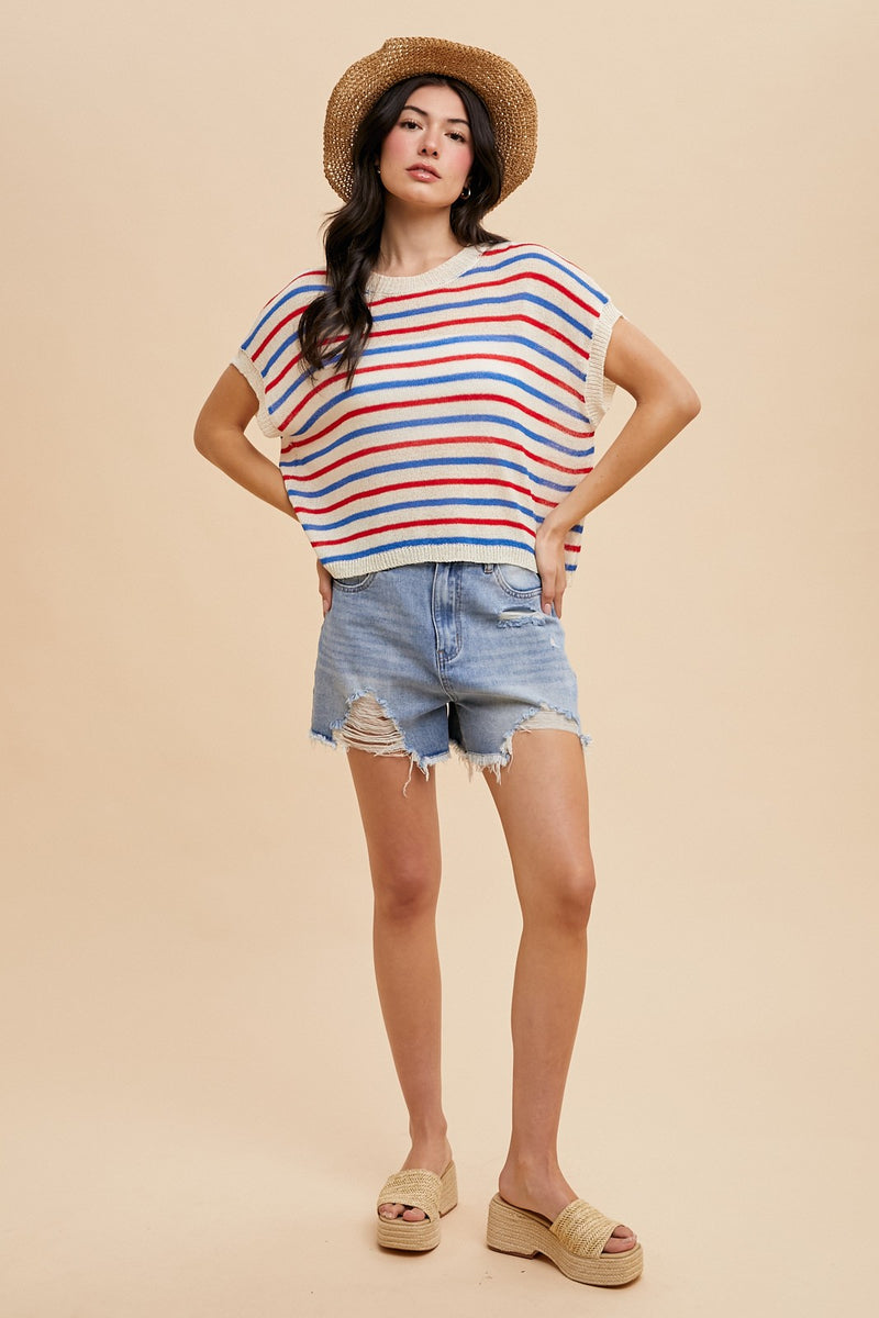 'Stripes and All' Top