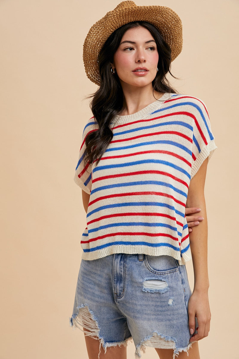 'Stripes and All' Top