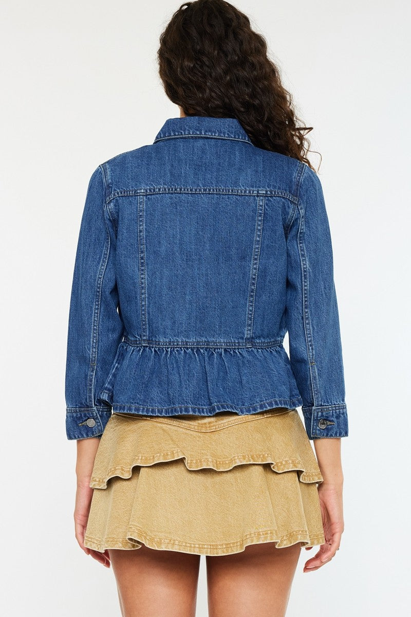 'Better Days' Peplum Denim Jacket