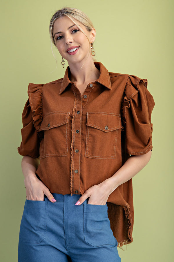 'Walk On By' Top - Copper