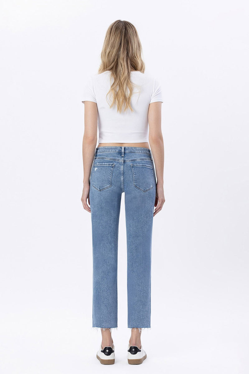 Mid Rise Straight Leg Jeans | Vervet