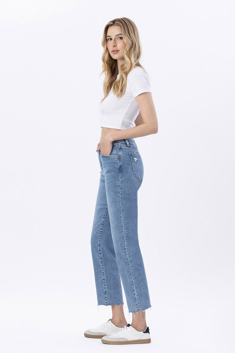 Mid Rise Straight Leg Jeans | Vervet