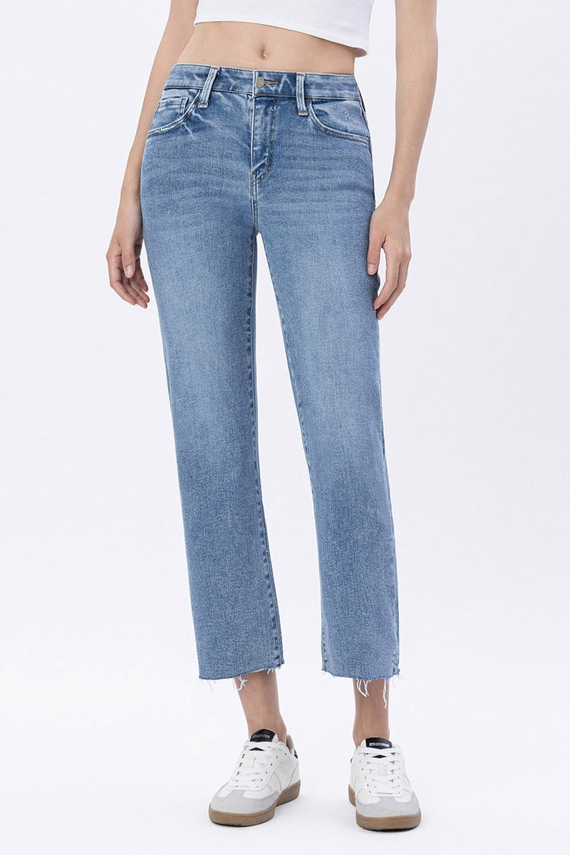 Mid Rise Straight Leg Jeans | Vervet