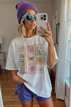 'Good Vibes' Stamps Tee
