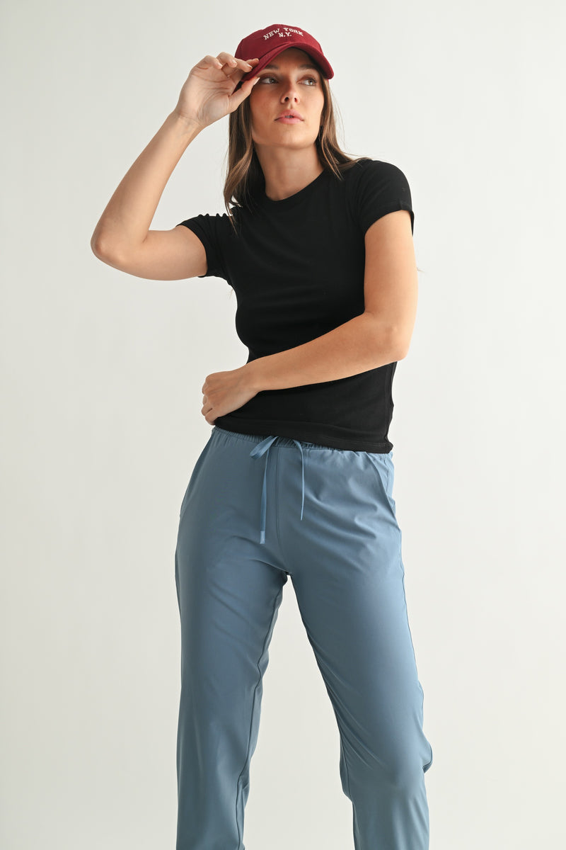 Essential Rib Tee - Black