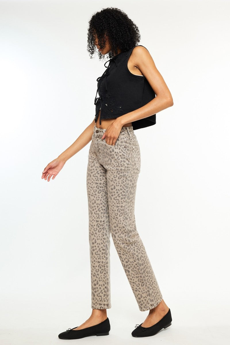 Leopard Straight Leg Jean