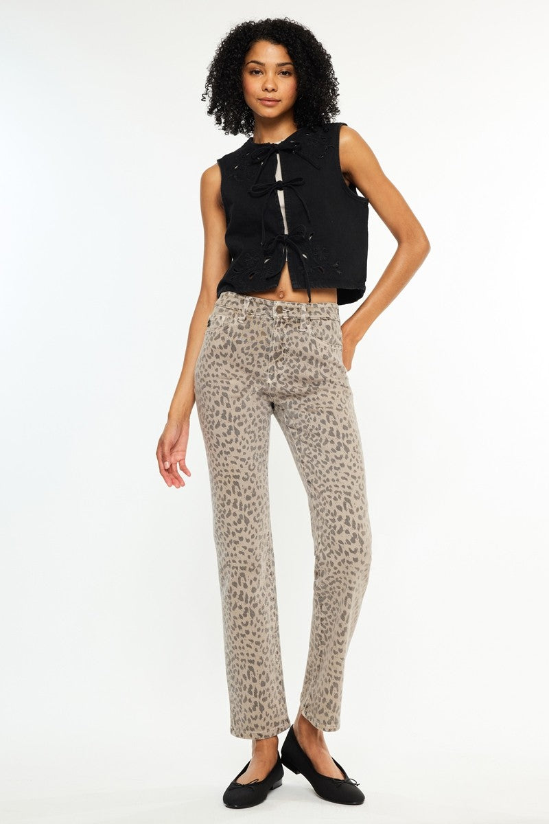 Leopard Straight Leg Jean