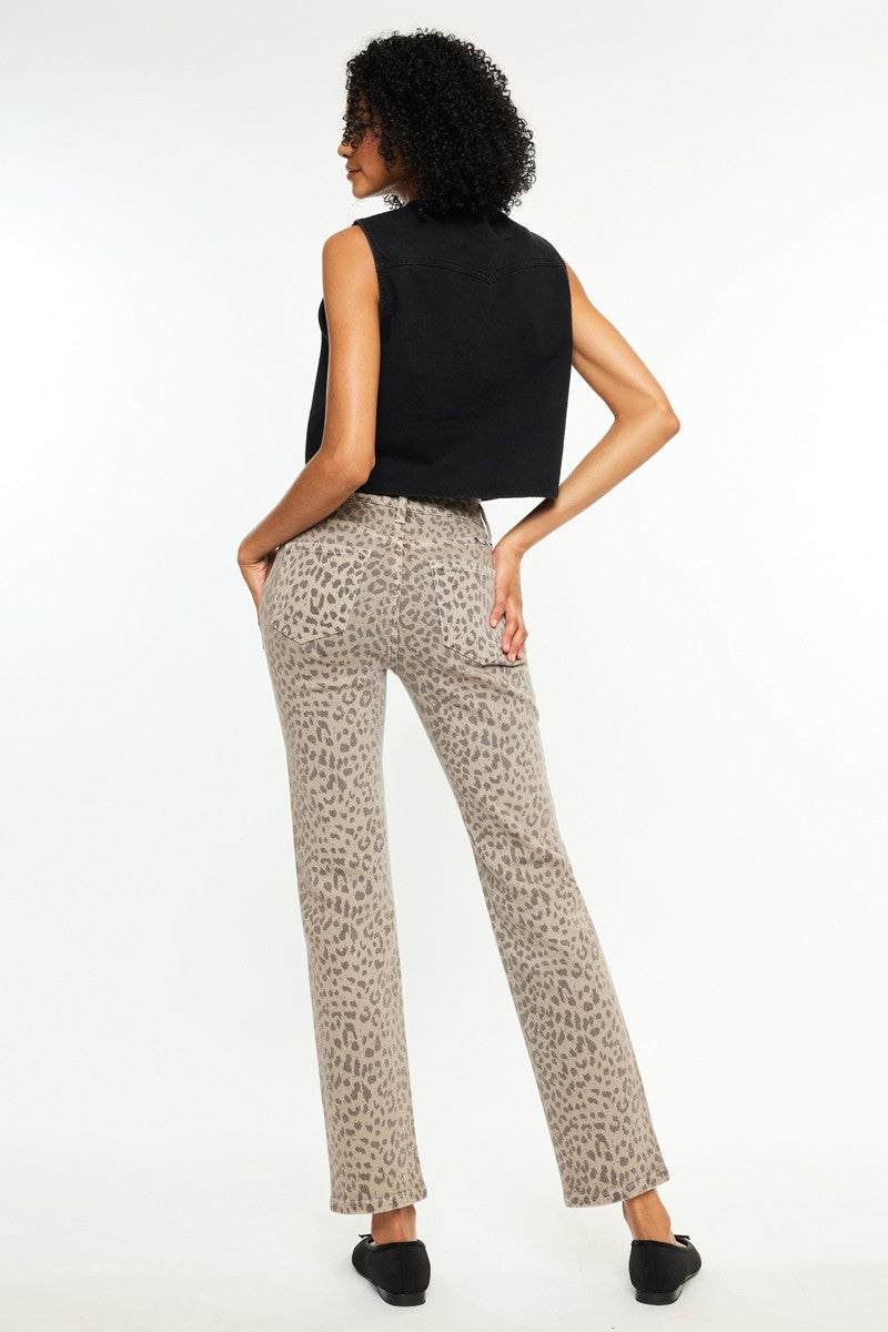 Leopard Straight Leg Jean