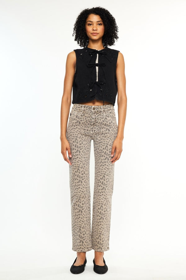 Leopard Straight Leg Jean