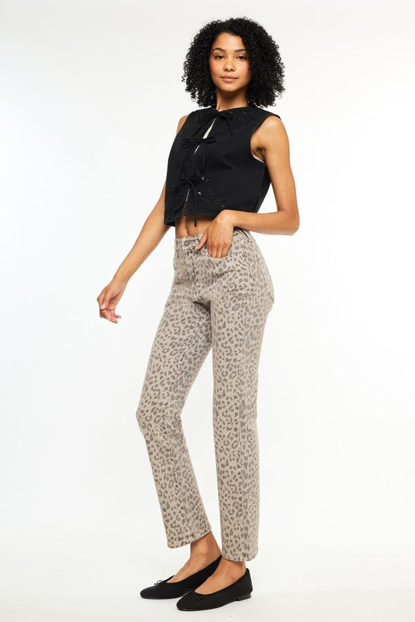 Leopard Straight Leg Jean