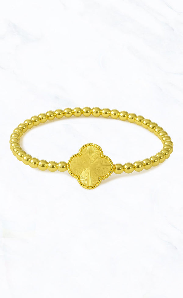 Etched Clover Charm Bracelet