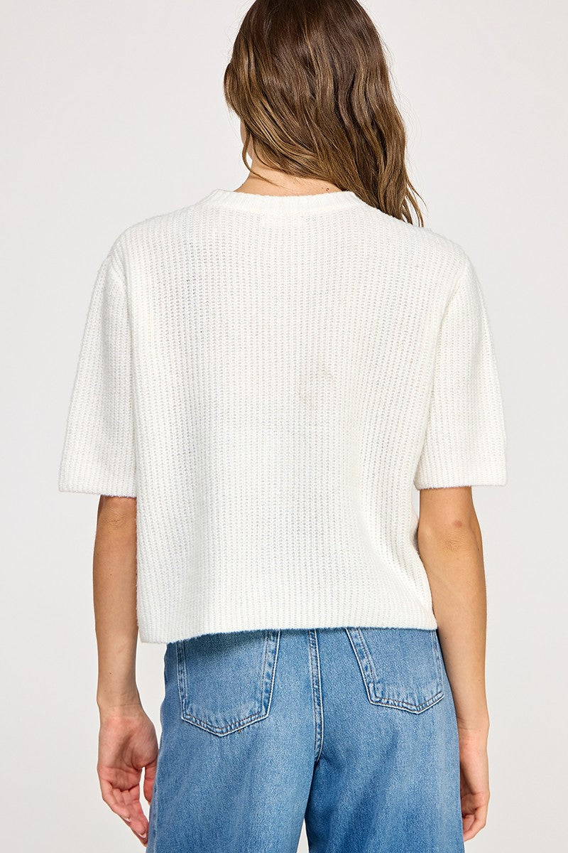 'Feels Like Me' Top - White