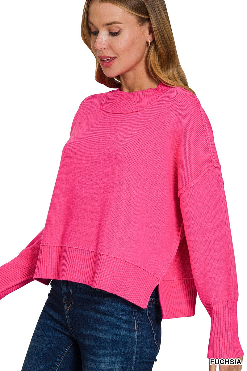 Cozy Up Sweater - Fuchsia
