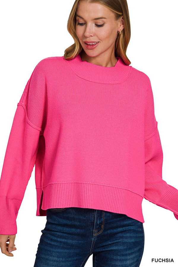 Cozy Up Sweater - Fuchsia