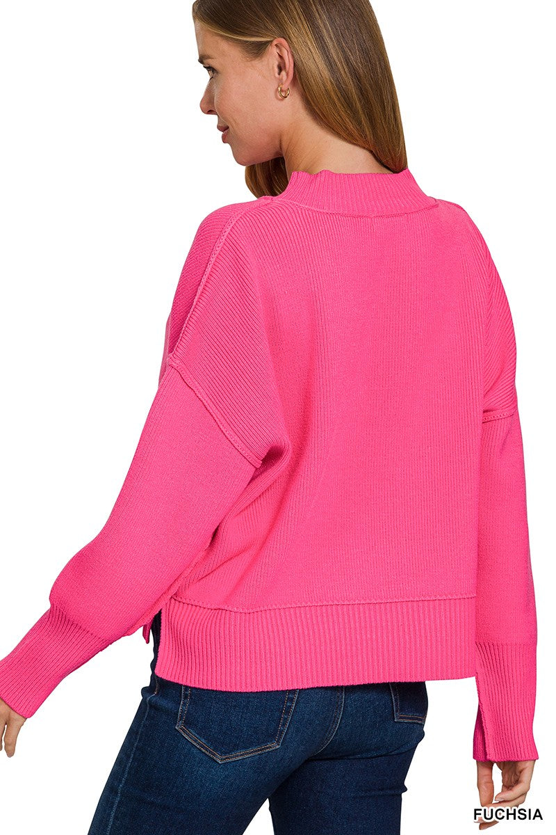 Cozy Up Sweater - Fuchsia