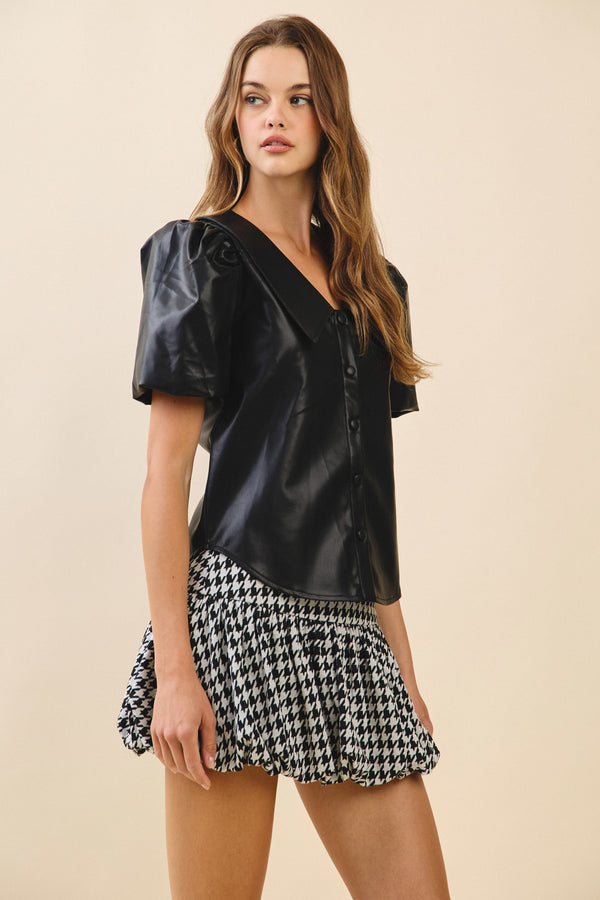 'On My Mind' Leather Top