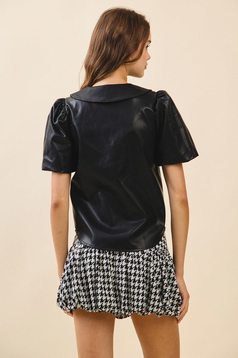 'On My Mind' Leather Top