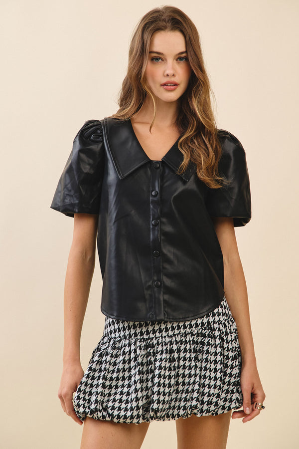 'On My Mind' Leather Top