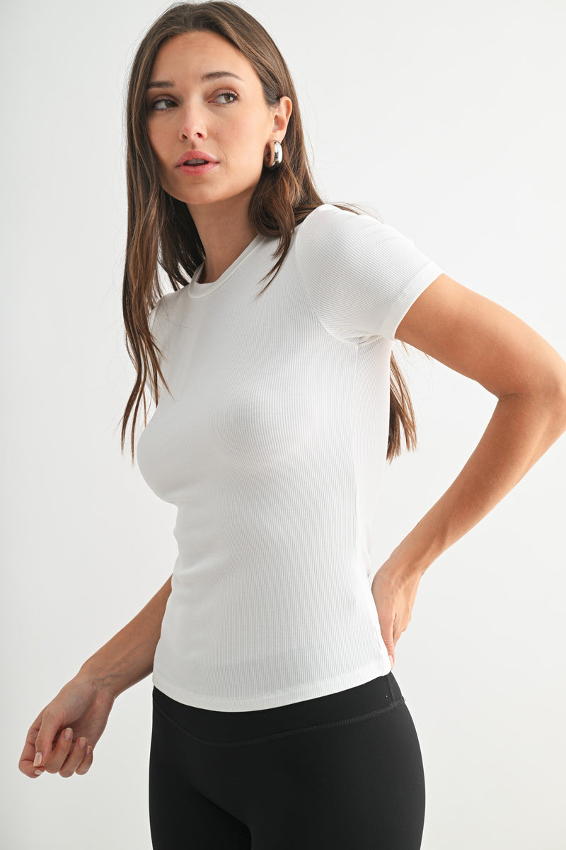 Essential Rib Tee - Off White