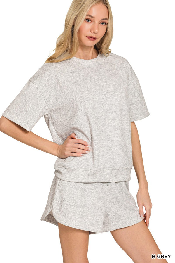 Short Sleeve Scuba Set - Heather Gray