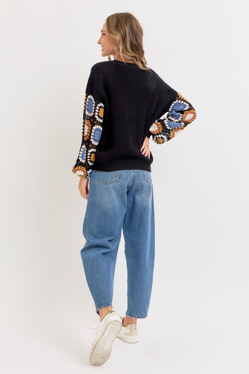 'Crochet All Day' Sweater