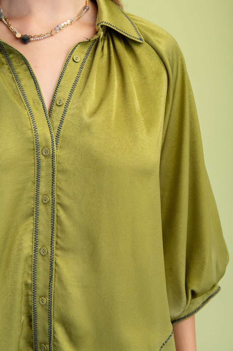 'All Works Out' Top - Olive