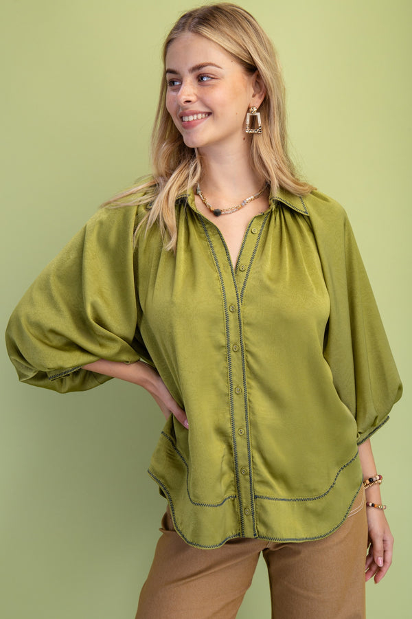 'All Works Out' Top - Olive