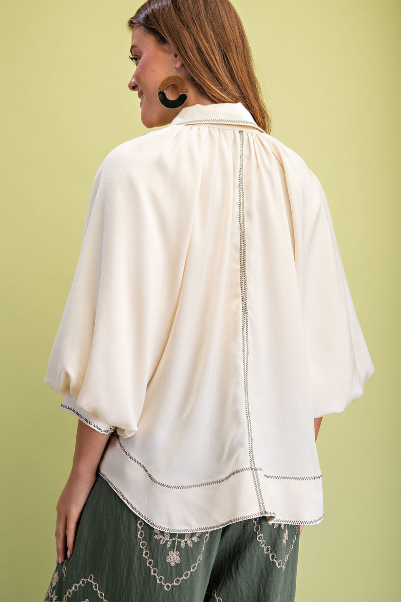 'All Works Out' Top - Cream