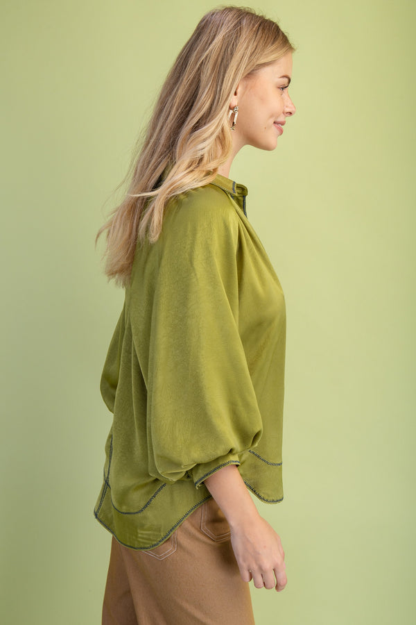 'All Works Out' Top - Olive